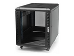 StarTech.com 15U 19" Server Rack Cabinet, 4 Post Adjustable Depth (6-32") Locking Knock Down Network/Computer Equipment Enclosure, Mobile with Glass Door & Casters, HP ProLiant ThinkServer