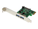 PCI Express (PCIe) SuperSpeed USB 3.0-kortadapter med 2 portar och UASP – SATA-ström