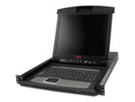 LCD Console - KVM-konsol med omkopplare för tangentbord/video/mus