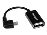 StarTech.com 12 cm högervinklad Micro USB till USB OTG-värdadapter M/F