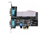 2-Port Serial PCIe Card, Dual-Port PCI Express to RS232/RS422/RS485 (DB9) Serial Card, Low-Profile Brackets Incl., 16C1050 UART, TAA-Compliant, Windows/Linux, TAA Compliant