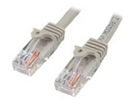 15m Gray Cat5e / Cat 5 Snagless Patch Cable