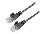 StarTech.com 50cm Slim LSZH CAT6 Ethernet Cable, 10 Gigabit Snagless RJ45 100W PoE Patch Cord, CAT 6 10GbE UTP Network Cable w/Strain Relief, Black, ETL/Low Smoke Zero Halogen