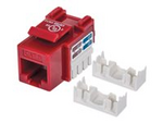 Intellinet Keystone Jack, Cat6, UTP, Punch-down, Red