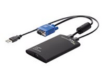 KVM-enhet till USB 2.0 akutvagn-adapter för bärbara datorer
