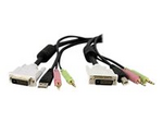 10 ft / 3m 4-in-1 USB Dual Link DVI-D KVM Switch Cable w/ Audio & Microphone (DVID4N1USB10)