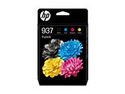HP 937 - 4-pack - svart, cyan, magenta, gul