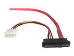 18in SAS 29 Pin to SATA Cable with LP4 Power